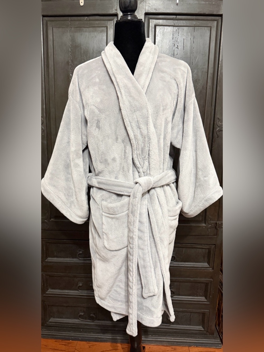 Stars Above Gray Plush super soft Robe - Size M/L